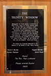 Plaque for Trinity Window Restoration