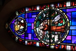 Detail, St. Frances Preaching to the Animals, from The Life of St. Frances or F.B. Taylor Memorial Window by Christopher Wallis and Geri Binks