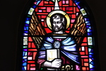 Detail, Head of St. Andrew, from St. Andrew or Bosley Memorial Window. by Christopher Wallis