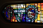 Detail, Conjectures and The Annunciation from The Ecclesiastical Sonnets or Eleanor Crosydale Jared Memorial Window by Christopher Wallis and Geri Binks