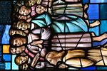 Detail, Praying Children from Christ and the Children or Lantz Memorial Window by Christopher Wallis