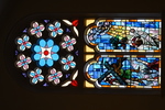 Transom Window and Road to Calgary or A. Hiscocks Memorial Window And Garden of Gethsemane and MacDougall Blackwell Memorial Window by Christopher Wallis