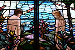 Detail, Adam and Eve from Creation window by Christopher Wallis
