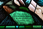 Detail, Inscription from the Creation window by Christopher Wallis