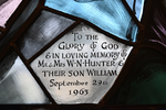 Detail, Inscription from the Law window by Christopher Wallis