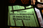 Detail, Inscription from the Love window by Christopher Wallis
