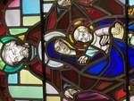 Detail view of the Holy Family from The Nativity by Christopher Wallis