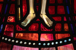 Detail, Feet from The Good Shepherd Window or Foreman Memorial Window by Christopher Wallis