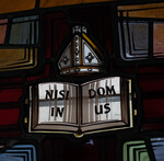 Detail, Anglican Coat of Arms from The Lord is My Shepherd Window or Lawson Memorial Window. by Christopher Wallis
