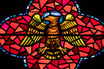 Detail, Eagle from The Witness of St. John the Evangelist Window or James Memorial Windows by Christopher Wallis