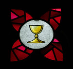 Detail, Chalice from The Witness of St. John the Evangelist Window or James Memorial Windows. by Christopher Wallis