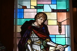 Detail, Head of Solider, from Christ and the Solider or W. and E. Wills Memorial Window by Christopher Wallis