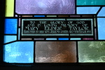 Detail, Inscription from Parish Window or Millen Memorial Window by Christopher Wallis