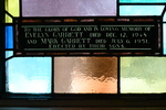 Detail 1, Inscription from Blessed Art Thou Among Women or E. AND M. Garrett Memorial Window by Christopher Wallis