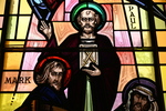 Detail, Saints Heads from Paul, Mark, Barnabas or G. Walmsley Memorial Window
