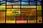 Detail, Inscription from Paul, Mark, Barnabas or G. Walmsley Memorial Window by Christopher Wallis
