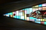 Detail, Upper zone from Christ and Child or E. and W. Dunston Memorial window by Christopher Wallis
