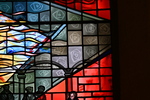 Detail, Glass design elements form Paul as Martyr by Christopher Wallis, Geri Binks, TIm Kelly, and Hopkins Glass