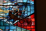 Detail, Shipwreck on the way to Rome from Paul as Martyr by Christopher Wallis, Geri Binks, TIm Kelly, and Hopkins Glass