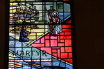 Detail, Paul Before Nero from Paul as Martyr. by Christopher Wallis, Geri Binks, TIm Kelly, and Hopkins Glass
