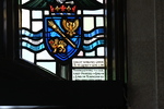 Detail, Inscription from Historic Heraldic Window
