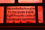 Detail 2, Inscription from Paul as Martyr by Christopher Wallis, Geri Binks, TIm Kelly, and Hopkins Glass