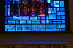 Detail, Inscription from The Nativity Window by Christopher Wallis, Geri Binks, Tim Kelly, and Hopkins Glass