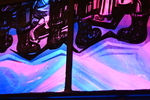Detail 2, Glass Colours from the Nativity Window by Christopher Wallis, Geri Binks, Tim Kelly, and Hopkins Glass