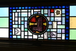 Current Cathedral with Vignettes of Dove of Holy Spirit, St. Paul, the Crown from the Dean’s office windows of Cathedral’s Heraldic Arms and Vignette of Current Cathedral