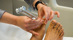 sensory exam: testing vibration toe by Clinical Neurological Sciences, Schulich School of Medicine and Dentistry