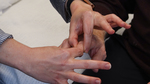 sensory exam: testing joint position sense hand