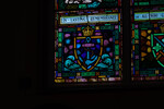 Detail, Navy Coat of Arms and Inscription from War Memorial Window by Meikle Stained Glass Studio Toronto