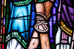 Detail, Head of Archangel Michael from War Memorial Window