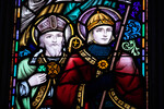 Detail, Heads of St. Patrick and St. George from War Memorial Window