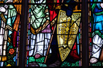 Detail, Shield of St. George from War Memorial Window by Meikle Stained Glass Studio Toronto
