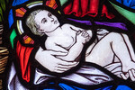 Detail, Christ, from The Nativity or McMartin Memorial Window by Meikle Stained Glass Studio Toronto