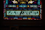 Detail, Inscription, from The Ascension of Christ or Plaxton Memorial Window by Meikle Stained Glass Studio Toronto