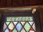 Detail, Inscription from Parish Memorial Window