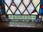 Detail, Inscription from Crawford Memorial Window