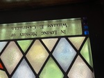 Detail, Inscription from William Campbell Memorial Window