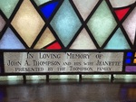 Detail, Inscription from Thompson Memorial Window