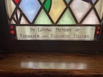 Detail, Inscription from Hillmer Memorial Window