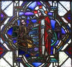 Detail, Healing the Two Blind Men from Christ Healing the Sick and Poor window by Yvonne Williams and Esther Johnson