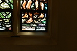 Detail, Inscription from Right Lancet of Feast in Cana or Hilda Constance Stiles Window by Ellen Simon