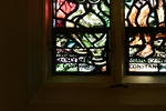 Detail, Inscription from Left Lancet of Feast in Cana or Hilda Constance Stiles Window by Ellen Simon