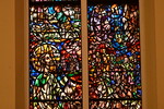 Detail, Hand and Inscriptions (left, upper portion of window) from The Lord is Our Teacher by Yvonne Willliams